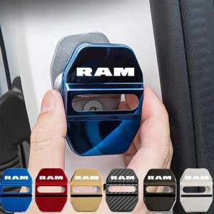 Dodge RAM 로고 2020 문 스톱퍼 보호 버클 케이스 녹슬지 않는 스티커 용 스테인레스 스틸 자동차 스타일링