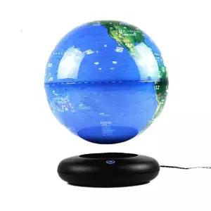 자기부상 무중력 LED 램프 지구본 공중부양 인테리어 14cm - 시계 베이스