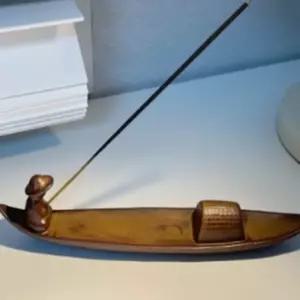 향초스틱꽂이 스틱스탠드받침대 엔틱뱃모형바닥깔개 잿가루모음프레임 세라믹 24CM
