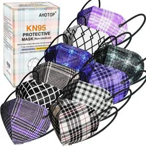 AHOTOP 디자인 KN95 마스크 60개입 (개별 포장) 성인/여성/남성용 5중 필터