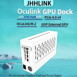 노트북 EGPU 화이트 메탈 케이스 OCuLink/M2 NVMe 외장 그래픽 카드 도크 PCIE 4.0 X4 GEN4 NUC 디스플레이
