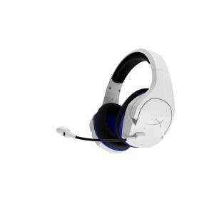 HYPERX CLOUD STINGER CORE U2013 무선 내구성 슬라이더, PS5, PS4, 헤드셋, 화이트 스틸 경량, - PC용, 마이크 게이밍 제거 소음