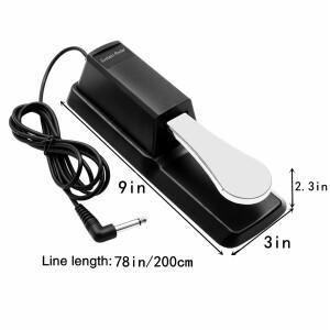 MIDI 키보드 Synth 디지털 Pianos 전자 드럼 피아노를위한 극성 스위치가있는 Miwayer Sustain Pedal