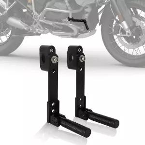 USTPO 모터사이클 하이웨이 풋페그 조절식 어드벤처 7/8 -1.25 충돌 바 페달 받침대 CNC 마운트 DR650