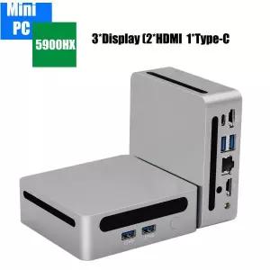 AMD 게이밍 미니 PC 라이젠 7 7730U 9 5900HX, 윈도우 11 프로, 2x DDR4, NVMe 게이머 데스크탑 컴퓨터, HT