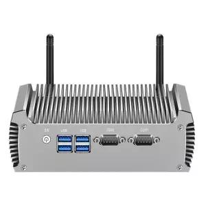 팬리스 미니 PC 인텔 코어 i3 5005U i5 5200U i7 5500U 듀얼 기가비트 이더넷, 2 * RS232 HDMI + VGA 와이