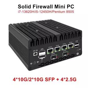 Topton 방화벽 미니 PC 산업용 컴퓨터 홈 서버 Proxmox, 4*2*10G SFP + 인텔 i7 13620H 8505, 4xi226-V 2.5