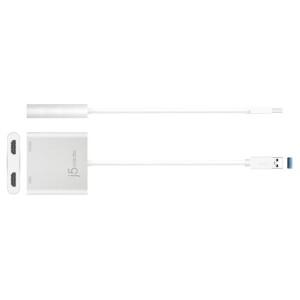 J5-cre-ate 외부 그래픽 카드 듀얼 독립 디스플레이 MAC 지원 USB3.0-HD-MI 2 채널 2K4K JUA365