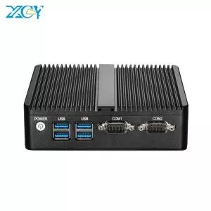XCY 미니 PC 인텔 셀러론 J6412 쿼드 코어 2x RS232/485 듀얼 이더넷 PCIe HDMI VGA 팬리스 산업용 IPC 윈