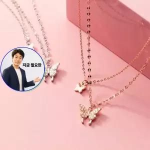 지금 필요한 레이어드 목걸이 체인 더블 골드목걸이 AC1604 듀얼 나비