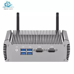 Helorpc 팬리스 산업용 미니 PC(인터 코어 i7-5500U 지원) WIN10 WIFI(4xUSB3.0 1xHDMI 1xVGA 2xRS232 컴퓨