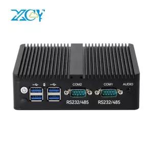 팬리스 미니 PC 12 세대 인텔 셀러론 J6412 DDR4 M.2 SSD 2x GbE LAN RS232 RS485 지지대 와이파이 SIM 4G