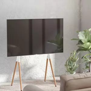 엘디엘마운트 APL-TSE645W 화이트 이젤형 tv 스탠드 거치대 원목 4발 티비거치대