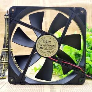 D14BH-12 냉각 선풍기, Yate Loon 뮤트 컴퓨터 Chaasis CPU 4 선 PWM, 2500RPM, DC 12V, 0.35A, 140x140x25