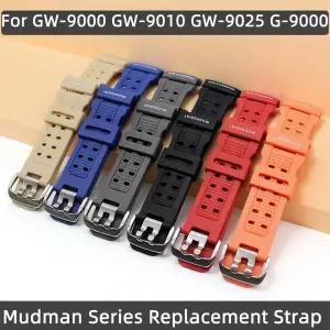 호환 카시오 G-Shock Mudman G-9000 GW-9000 GW-9010 GW-9025 남성용 교체용 시계 밴드 및 케이스 백 내구