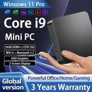3년 보증새로운 코어 i9 8950HK 윈도우 11 프로 UHD 그래픽 미니 PC 16GB DDR4 1TB 2TB M.2 SSD WiFi 6 BT5