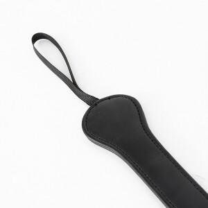 블랙 가죽 금속 못 패들 라이딩 크롭 플로거 말채찍 5.5cm 넓은 스팽킹 슬래퍼 스퍼스 32cm