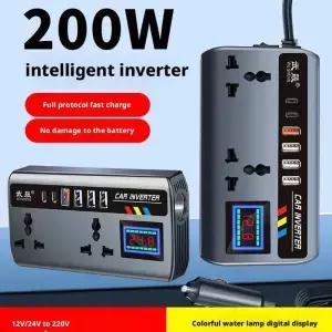 휴대용 자동차 인버터 변환기 빠른 충전 포트 충전기 2V/24V에서 220V 3 USB 차량 액세서리