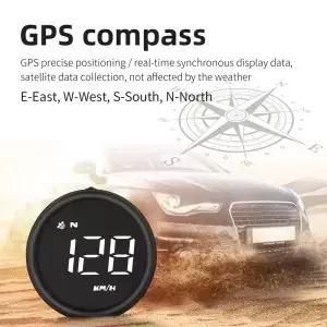HUD G GPS 속도계 게이지 디지털 LCD 온보드 컴퓨터 B OBD2 헤드업 디스플레이 나침반 경사계 프로젝터