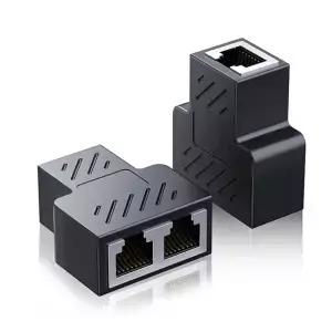 RJ45 분배기 2 이더넷 어댑터 인터넷 네트워크 케이블 익스텐더 커넥터 커플러 PC TV 박스 라우터