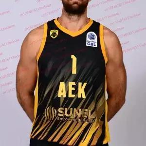 그리스 농구 유니폼 빠른 건조 스포츠 세트 AEK BC