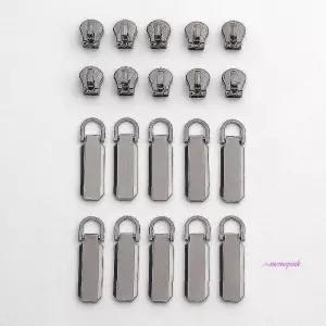 5호 지퍼 고리 10p세트 슬라이더 머리 직사각형ssu822