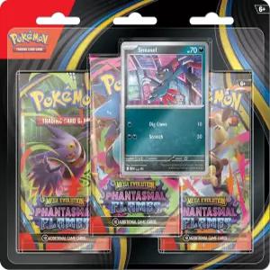 포켓몬 TCG 메가 에볼루션―팬텀 플레임스 트리플 팩 스니젤 포일 프로모션 카드 1개와 부스터 3개