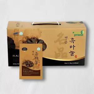헬스프랜드 남해산 명품흑마늘진액 80ml 30포 1박스 국내산 남해 흑마늘 온가족 건강즙
