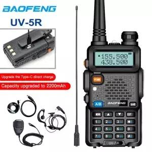 바오펑 UV5R USB 장거리 듀얼 밴드 아마추어 무전기 VHF UHF FM CB 28채널 2200mAh 휴대용 양방향