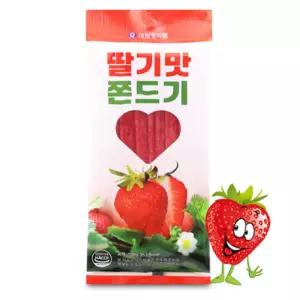 딸기 맛 쫀드기 100gx20개 1박스 새콤 캠핑 골프 어린이 어르신 사무실 쫀디기 간식 쫀득이