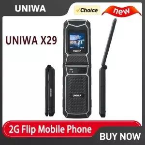유니와 X29 플립 휴대폰 큰 버튼식 폴더형 2G폰 시니어 듀얼심 지원 MP3 FM