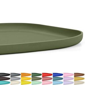 음식과 물그릇을 위한 작은 실리콘 반려동물 사료 매트, 사각형 반려견 사료 매트, 바닥 방수용 고양이 사료 트레이, 반려견과 고양이를 위한 고무 트레이, 12 x 12 x 0.7 라이트 올리브 그린