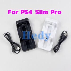 PS4 컨트롤러용 USB 듀얼 충전 도크 소니 플레이 스테이션 슬림 프로 게임 패드 용 스탠드 홀더