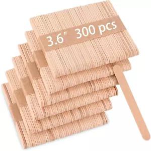 사콜라 300개 스팝 케이크시클 DIY 공예용 천연 목재 미니 스크림 스틱 3.65개
