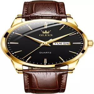 OLEVS 남성용 심플 시계 스테인리스 스틸 아날로그 쿼츠 클래식 야광 핸즈 드레스 블랙/화이트/블루 다이얼
