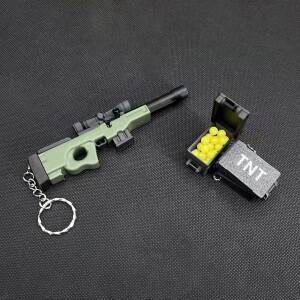 3D 프린팅 키체인 AWM 미니 소프트 총 모델 야외 휴대용 EDC 도구