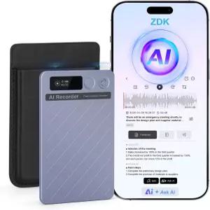 AI 음성 녹음기 노트 프로 전사 및 요약 노이즈 캔슬링 기술 152개 언어 64GB 메모리 APP 제어 오디오