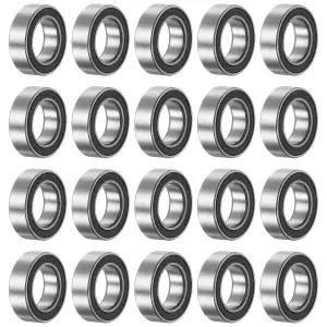 uxcell 20pcs MR106-2RS 딥 그루브 볼 베어링 6x10x3mm 크롬 스틸 미니어처 이중 밀봉 정밀 P6 ABEC 3