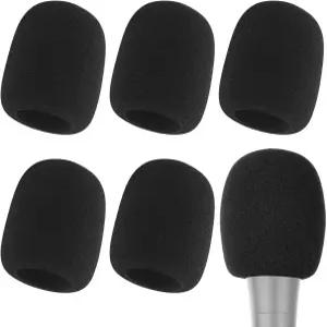 6팩 폼 마이크 커버 표준 두꺼운 휴대용 윈드스크린 팝 필터 KTV용 워셔블 스펀지 슬리브 노래 팟캐스트 및