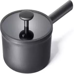 JEETEE 티타늄 소스 팬 뚜껑 1.5 QT 논스틱 쿠킹 포트 오븐 및 식기세척기 안전 수프 가열 우유에 이상적