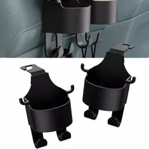지지야 2 PCS 뒷좌석 컵 홀더 후크 다기능 카시트 등받이 보관 카 후면 장착 휴대폰 대부분의 차량용 범용