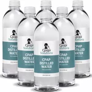 CPAP 기계 및 가습기용 CPAPi 솔루션 증류수 6팩 여행용 병 각 20온스 스팀 정제 여과 BPA 프리 미국산