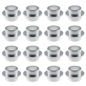 LUORNG 16PCS 롤러 스케이트 베어링 스페이서 8mm 실버 알루미늄 합금 샤프트 스페이서 인라인 스케이트 베어링 스페이서 액세서리 스케이트보드 스케이트 전동 스쿠터용