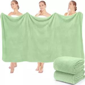 스무스노블티 2팩 목욕 시트 40 x 80인치 오버사이즈 점보 엑스트라 라지 타월 퀵 드라이 코랄 플리스