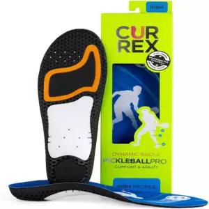 피클볼 슈즈용 CURREX 프로 깔창 - 슈퍼 그립 표면 및 프리미엄 힐 쿠셔닝이 포함된 아치 지지대 삽입물 발