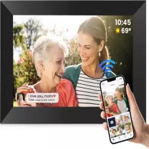 Uhale 디지털 액자 WiFi 10.1인치 전자 사진 1280 x 800 HD IPS 터치스크린 자동 회전 슬라이드쇼 휴대폰