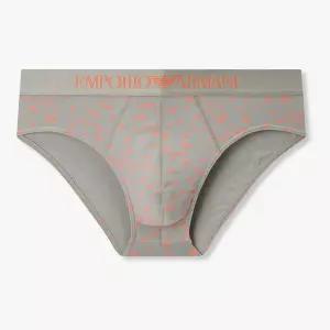 매장정품 EMPORIO ARMANI UNDERWEAR 엠포리오 아르마니 언더웨어 남성 올오버 로고 그래픽 삼각팬티 081611