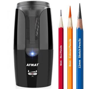 아티스트용 AFMAT 충전식 롱포인트 연필깎이 패스트 샤프 앤 오토 스톱 8-17MM 6-12MM 숯용 전기 아티스트 / 드로잉 스케치 컬러 연필 PS29
