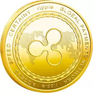 1Pcs 리플 코인 기념 24K 금도금 3mm XRP 암호화폐 보호 케이스가 있는 수집용 블록체인 홈 및 사무실 장식