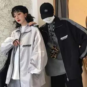 단체티셔츠 교복몰 UP 바람막이 스트릿패션 오버핏바람막이 반티
